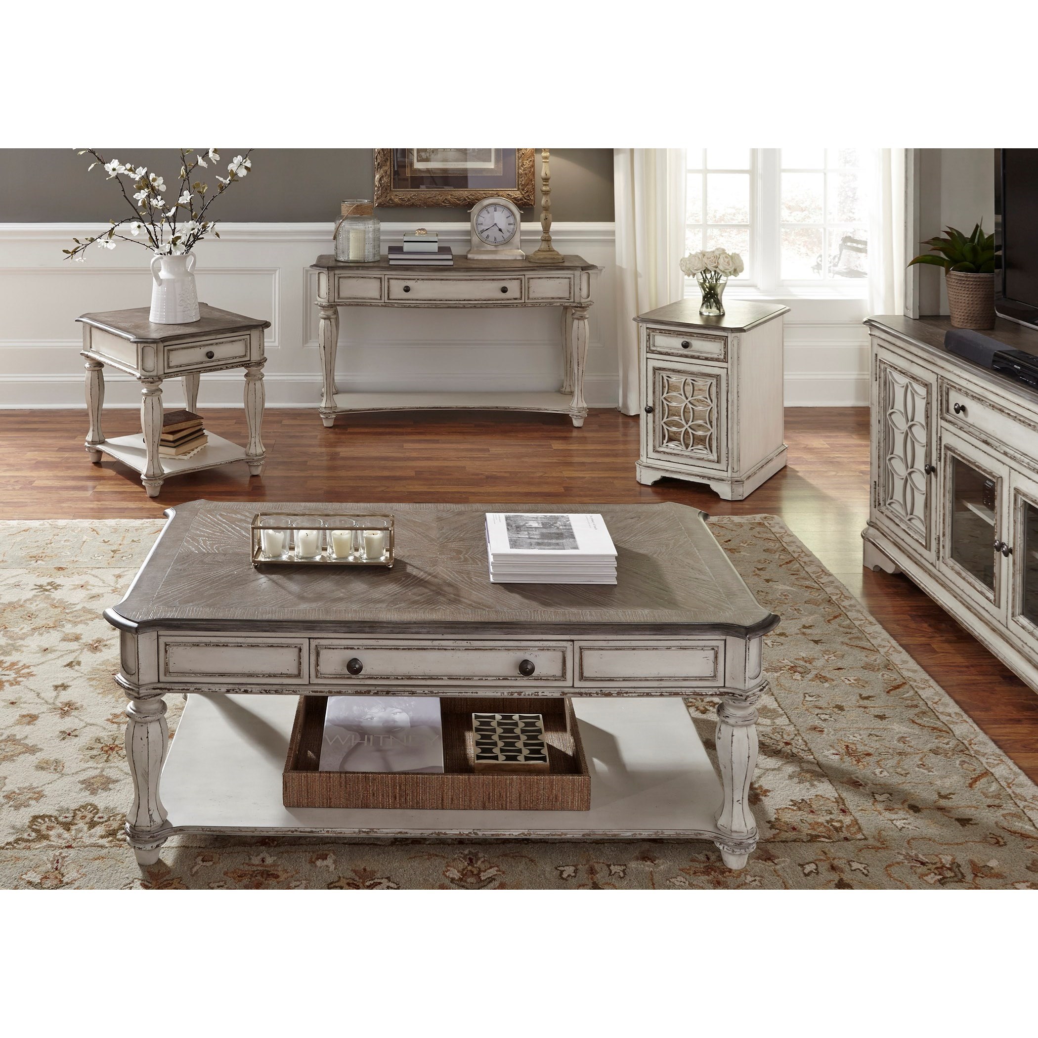 Liberty Furniture Magnolia Manor End Table with Dovetail Drawer